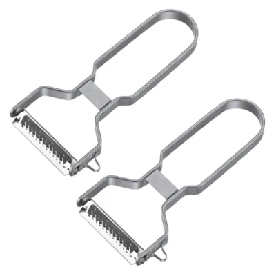 Immagine di Westmark 2 Pelapatate Julienne per tagliare strisce sottili perfette di verdure zuppe e wok perfette, lama affilata, destrimani mancini Robusto acciaio inox