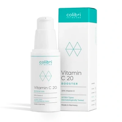 Immagine di colibri skincare VITAMIN C20 BOOSTER (30ml) siero viso alla vitamina c ad alta concentrazione che contrasta le macchie di pigmento antirughe