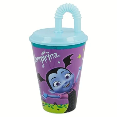 Immagine di ALMACENESADAN 2020; Bicchiere canna riutilizzabile Vampirina; Capacità 430 ml; Prodotto in plastica; Senza BPA
