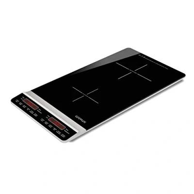 Immagine di G3 Ferrari G10139 Dinamiko Deep Piastra ad Induzione Doppio Verticale, Design Slim 50cm, Timer 3 ore, 3100 W, Vetro, Regolazione potenza, Comandi Soft touch