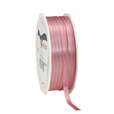 Immagine di PRÄSENT C.E. PATTBERG nastro raso colore rosa scuro, di per impacchettare regali, lungh. 50 m, largh. 6 mm, pacchi regalo, decorare e bricolage, varie occasioni
