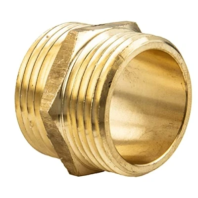 Immagine di CAPEZZOLO Nipplo doppio in ottone Blank su entrambi i lati filettatura maschio 3/8 pollici