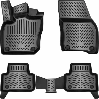 Immagine di ELMASLINE tappetini in gomma 3D per VW TIGUAN 3 (III) dal 2024 bordo extra alto 5 cm accessori 3a generazione