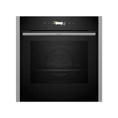 Immagine di NEFF B54CR71N0, N 70, forno intelligente da incasso, 60 x cm, prodotto in Germania, pirolisi, accesso ottimale con display TFT Slide&amp;Hide, funzione Air Fry, programmi automatici, Soft Open, acciaio