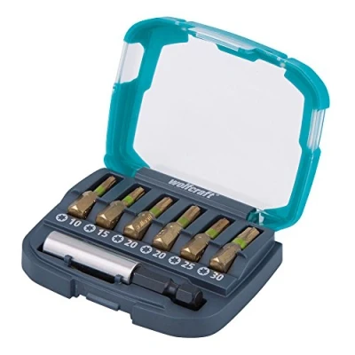 Immagine di wolfcraft Bit box Diamant, attacco a croce (PH/PZ), 7 pz. I 2963000 6 inserti con rivestimento diamantato per un&#039;elevata durata in diverse dimensioni, portainserti compreso
