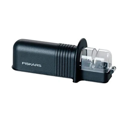 Immagine di Fiskars Affilacoltelli Roll Sharp con Mola in Ceramica, Essential, Plastica, Nero, 1065598