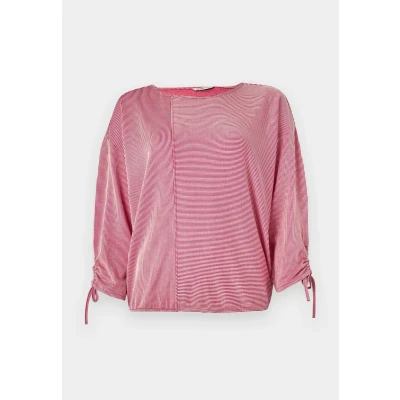 Immagine di TOM Tailor Denim Structured Stripe Maglietta a manica lunga, Donna, Taglia: XXL, Red/white