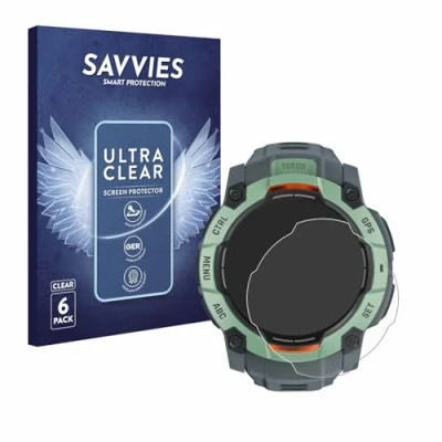 Immagine di savvies (6 Pezzi Pellicola Protettiva per Garmin Instinct 3 AMOLED (45 mm) Protezione Schermo Trasparente