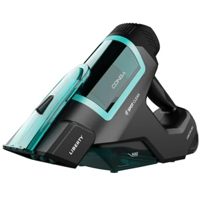 Immagine di Cecotec Aspirapolvere Tapicerias Conga Hand Carpet&amp;Spot Clean 2500 50W 3 in 1 ;Aspirapolvere Pulito e Aspira, Liquidi Solidi, 2 Serbatoi da 350 ml di Acqua sporca pulita, Autonomia 25 min