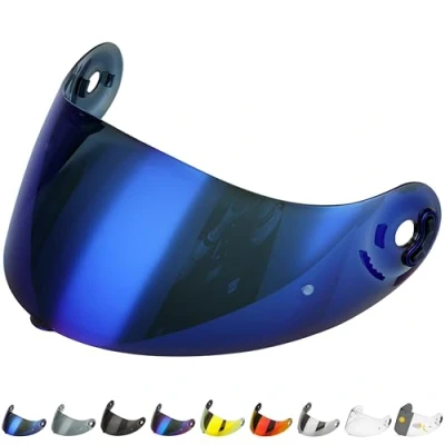 Immagine di Everalo Visiera Casco Compatibile con X lite 803 803rs 802 802R 702 702GT 661 603 Pinlock Ready Nolan Antigraffio e Antinebbia (Blu)
