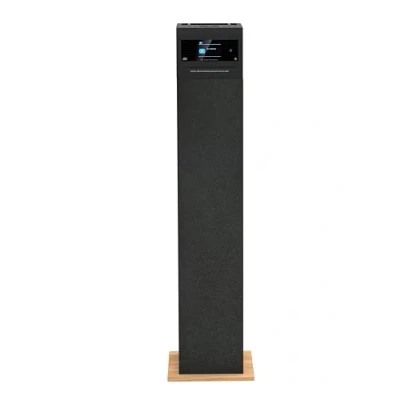 Immagine di Aiwa TSBT 360 Altoparlante da torre, Bluetooth 60 W, con telecomando, radio FM, lettore CD, USB e Bluetooth. Colore legno