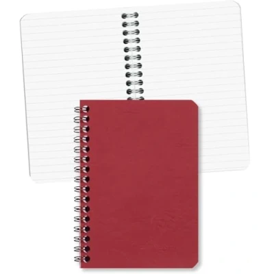 Immagine di Clairefontaine 785962C collezione Age Bag Taccuino a Spirale rosso 9x14 cm 100 pagine righe carta Bianca 90 g Copertina in Lustrée grana grossa effetto cuoio