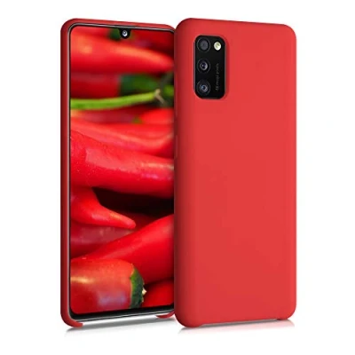 Immagine di kwmobile Cover per Samsung Galaxy A41 Custodia Back Case Smartphone in Silicone TPU Protezione Gommata rosso matt