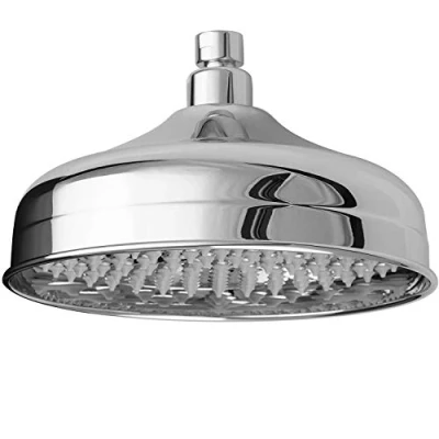 Immagine di Soffione doccia a pioggia, 20 cm, in ottone cromato