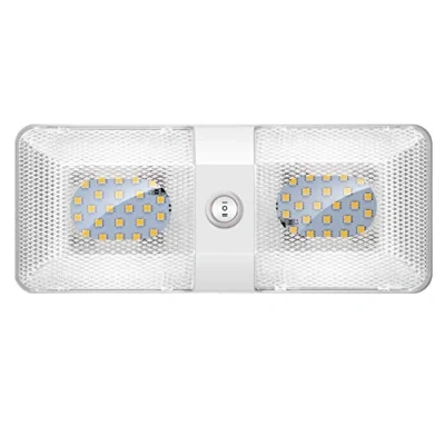 Immagine di ShinePick 12V Lampade LED, Luci led da Interni Auto Plafoniera Tetttuccio Illuminazione Interna Luce con Interruttore per Auto/RV/Camper/Camion/Rimorchio/Van/Barca (1 Pack)