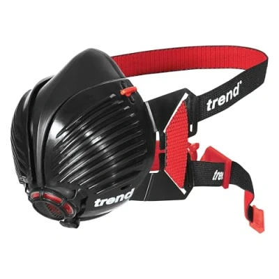 Immagine di Trend Respiratore riutilizzabile ML Stealth Dust Mask P3, APF20 X WEL, include filtri sostituibili, colori assortiti (Black/Red o Black/Green), Medio grande, STEALTH/ML