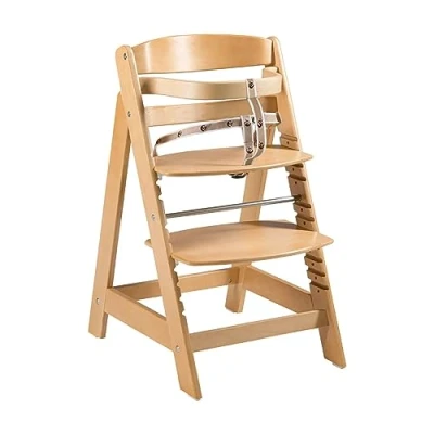 Immagine di roba Seggiolone Sit Up Click Evolutivo con Sistema di Cinture Poggiapiedi Reclinabile Chiusura a Scatto Legno Naturale