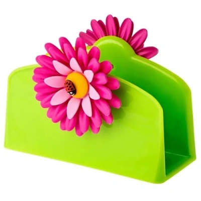 Immagine di &quot;set&quot; Flower Power &quot;portatovaglioli&quot; &amp; Carta servitten &quot;con puntini colorati