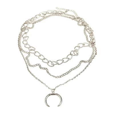 Immagine di Urban Classics OPEN Layering Collana silvercoloured, Uomo, Taglia: One Size, Silver coloured
