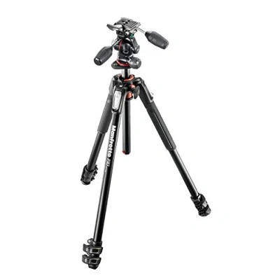 Immagine di Manfrotto MK190XPRO3 3W Treppiede con Testa 3 Vie, Sezioni in Alluminio, Nero