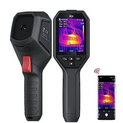 Immagine di HIKMICRO Termocamera B01 Risoluzione SuperIR 320x240, Frequenza di Immagine 25Hz, con Wifi, IR 256x192, Schermo LCD3,2&quot;, Imager Termico Portatile a Infrarossi da 49.152 Pixels