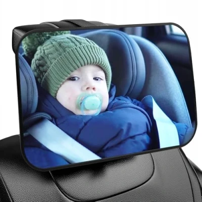 Immagine di Maxentico Specchietto Retrovisore Bambini, Specchio Auto Neonato Sedile Posteriore, Macchina Neonato, Bambini Auto, Seggiolino Posteriore con Cinghie Regolabili