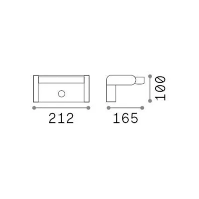 Immagine di Ideallux Ideal Lux LED sensore applique da esterno Swipe grigio metallo 3.000K
