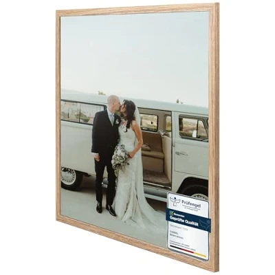 Immagine di CABBEL Set di 1 cornici per quadri 60x80 in legno MDF con vetro acrilico infrangibile Rovere