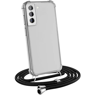 Immagine di MyGadget Cover per Samsung Galaxy S21 Plus Custodia con Corda Case Trasparente Antiurto Laccio/Tracolla Practical Stylish Nero