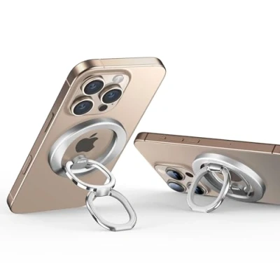 Immagine di ESR HaloLock magnetico anello per cellulare, magsafe compatibile con iPhone serie 15/14/13/12, supporto regolabile, presa confortevole, Grigio