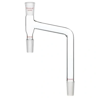 Immagine di stonylab Adattatore per Test Umidità in Vetro, Chimico Raccoglitore di Vetro Borosilicato con Giunti Standard 24/40 la Distillazione Laboratorio