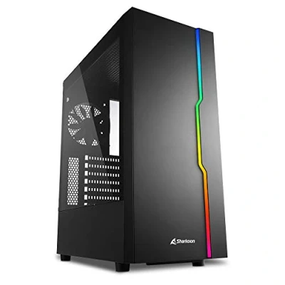 Immagine di SHARKOON PC CASE GAMING RGB SLIDER MIDDLE TOWER LED USB3.0 NERO