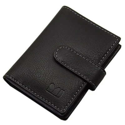 Immagine di XXL Pelle di bufalo porta carte credito con 22 scomparti MJ Design Germany in 3 diversi colori (Nero)
