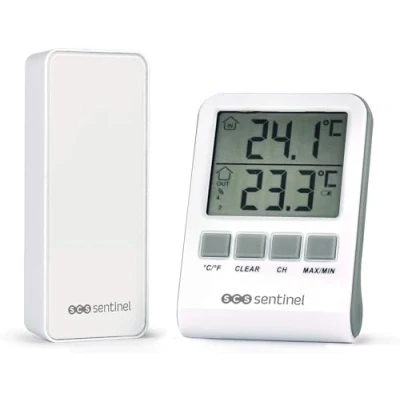 Immagine di SCS Sentinel HCN0066 Termometro Digitale con sonda Esterna Wireless Senza Fili per Interni Esterni Strumento meteorologico DigiThermo Indoor/Outdoor