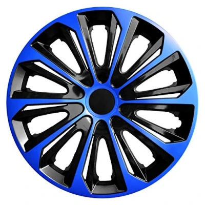 Immagine di NRM Forti Duocolour Set di 4 copricerchi universali, 40,6 cm, colore: nero e blu