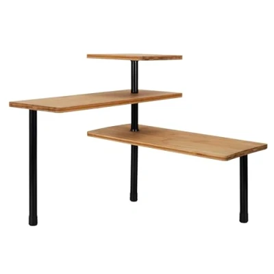 Immagine di Totally Addict KB5843 Scaffale Angolare Modulare a 3 Livelli, Marrone, 43 x 27 cm