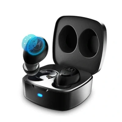 Immagine di Motorola Vervebuds 100 Cuffie Wireless Auricolari Bluetooth 5 Mini Impermeabile Ip55 e 14H con Custodia di Ricarica Compatibile Alexa, Siri Google Assistant Nero
