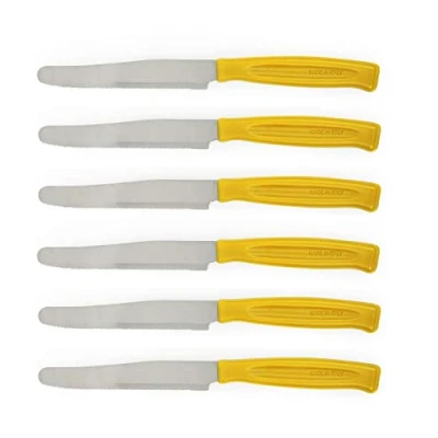 Immagine di Excelsa Rainbow Set 6 Coltelli Da Tavola Seghettati, Acciaio Inox, Giallo