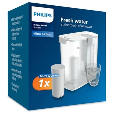 Immagine di Philips Instant Water Filter, caraffa filtrante con capacità di 3 l, ricaricabile tramite porta USB C