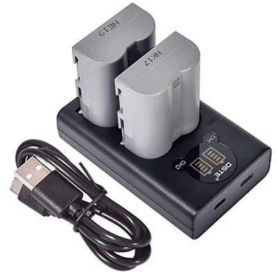 Immagine di DSTE 2 Pack Batteria + Doppio USB Caricabatteria per Nikon EN EL3E D30 D50 D70 D70S D80 D90 D100 D200 D300 D300S D700