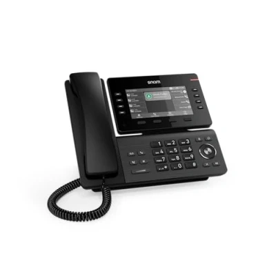 Immagine di Snom Telefono fisso D812 IP con display a colori da 5&quot; ufficio 8 pulsanti programmabili, porta USB e custodia antibatterica per una comunicazione efficiente