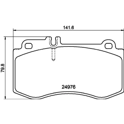 Immagine di HELLA 8DB 355 014 821 Kit pastiglie freno Predisposto per contatto segnalazione usura MERCEDES BENZ: Classe E Sedan, T modell, CLS Coupe