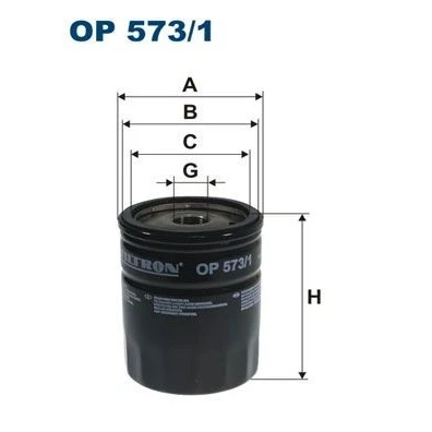 Immagine di FILTRON OP 573/1 Filtro olio M 20 X 1.5 ad avvitamento MITSUBISHI: COLT 6, SMART: Forfour I
