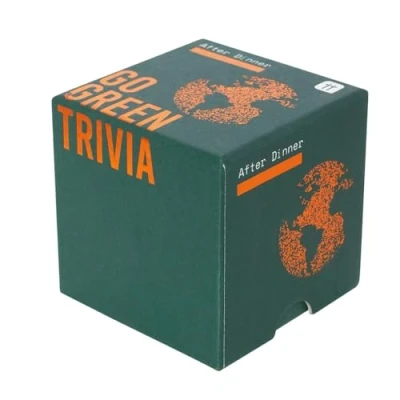 Immagine di Talking Tables Green Trivia Quiz Biglietti per domande, Gioco da tavolo dopo cena in scatola regalo, Regali ecologici lui o lei, riempitivo calza