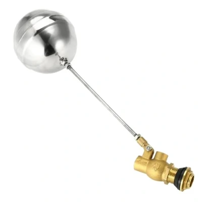 Immagine di Valvola flottante 1 PZ a sfera, sfera galleggiante automatica in ottone per abbeveratoio, umidificatore, fontana, acquario, stagno, abbeveratoio animali (G1/2&quot; DN15)