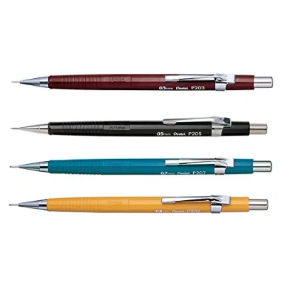 Immagine di Pentel P200 Series Set di matite meccaniche automatiche, 4 0,3/0,5/0,7/0,9 mm