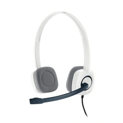 Immagine di Logitech H150 Cuffie Cablate per Computer, Stereo con Microfono Girevole e Cancellazione ‎Rumore, Doppio Jack Audio da 3.5 mm, Controlli sul Cavo, PC/Mac/Laptop, Bianco