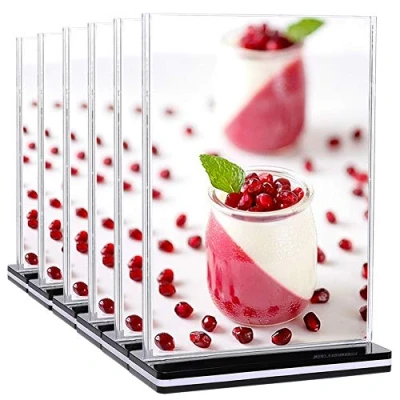 Immagine di DONGLI Porta avvisi da Tavolo A5 (6 Pezzi),Espositore Tavolo,Acrilico Menu per Menu,Ristoranti,Hotel,Ufficio