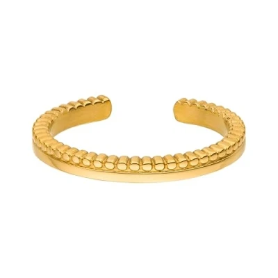 Immagine di Purelei® Malihini Coin Ring regolabile Anello filigranato in oro, argento e oro rosa Design di ispirazione orientale Taglie S/M M/L Acciaio inossidabile (S/M, Oro)
