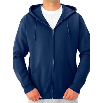 Immagine di Jerzees Felpa da uomo in pile con zip Blu Large